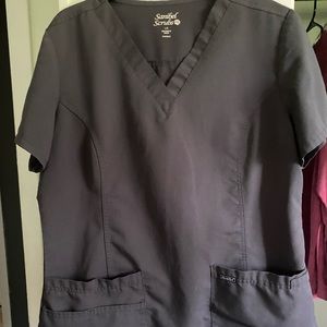 Large, grey two pocket Sanibel Scrub top